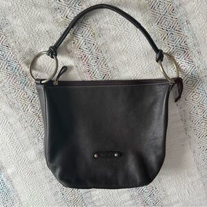 Puntotres Dark Brown Leather Shoulder Bag